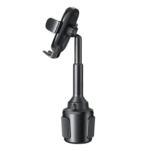 Lisen - Autós tartó (YL0220100001) - Pohártartóhoz, Univerzális, Több szögben állítható, Biztonságos illeszkedés, Rázkódásmentes - Fekete - 2