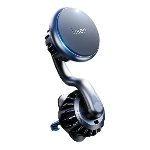 Lisen Autós Töltő (YL0222060002) - MagSafe, Légbefúvóhoz, Univerzális, Több szöges beállítás, Biztonságos illeszkedés, N52 mágnesek - Fekete - 1