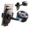 Lisen - Autós tartó A680 (YL0225010007) - műszerfalra, asztalra, elektromos tapadókorong, 360°-os forgás, karos szorítószerkezet, 130mAh - fekete thumbnail