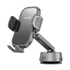 Lisen - Autós tartó A680 (YL0225010007) - műszerfalra, asztalra, elektromos tapadókorong, 360°-os forgás, karos szorítószerkezet, 130mAh - fekete thumbnail