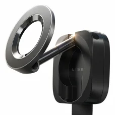 Lisen Mágneses autós tartó műszerfalra, asztalra, 360°-ban forgatható, összecsukható, asztali csipesszel, biztonságos illeszkedés - Fekete (YL0224110001)