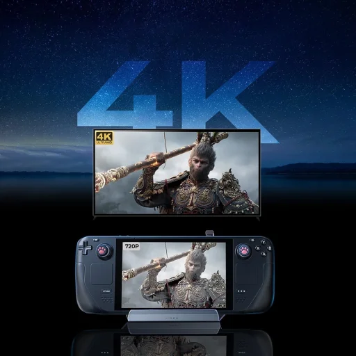 Lisen Docking Station S1 (YL0423110005) - HDMI 2.0 4K, 3x USB3.0, USB-C PD100W, Ethernet, 2x Hűtőventilátor, OLED - Fekete - 3