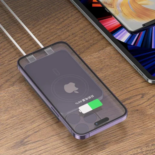 Proove Power Bank Hoodman (PBH120010003) - Type-C, Lightning, Mágneses, LED Kijelzővel, Qi, 20W, 10000mAh - Szürke - 5