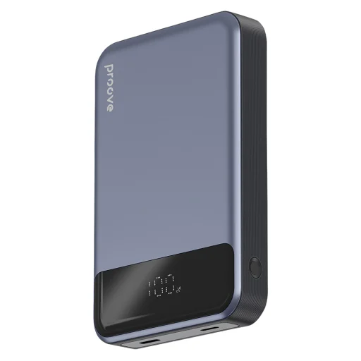 Proove Power Bank Hoodman (PBH120010003) - Type-C, Lightning, Mágneses, LED Kijelzővel, Qi, 20W, 10000mAh - Szürke - 1