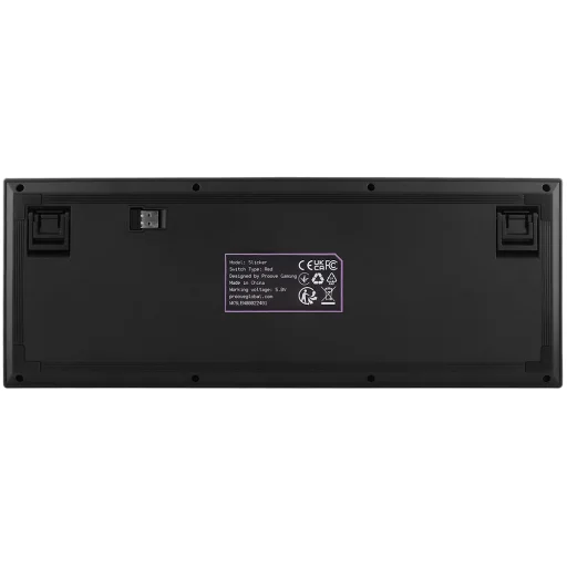 Wireless Gaming Keyboard Slicker Proove - Vezeték nélküli játékkonzol billentyűzet 2.4GHz, Bluetooth 5.3, Type-C, RGB, 98 billentyű, 4000mAh, 1.8m - Fekete - 5