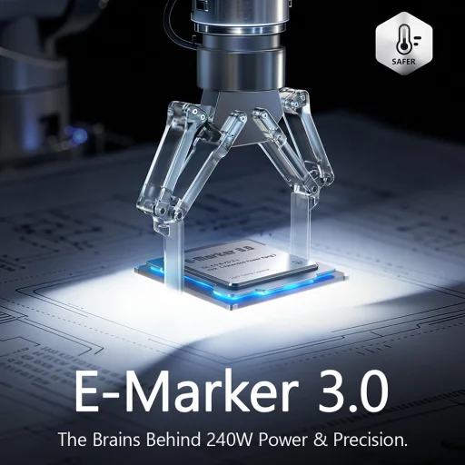 Lisen - Adatkábel (YL0123070023) (2 csomag) - Type-C to Type-C, 240W, Nylonfonott, 2m - Fekete - 5