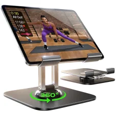 Tabletta Lisen Desk Holder Q18 (YL0423120002) Állvány, Stabil, Rozsdamentes Acél, 4.7" - 12.9" - Fekete