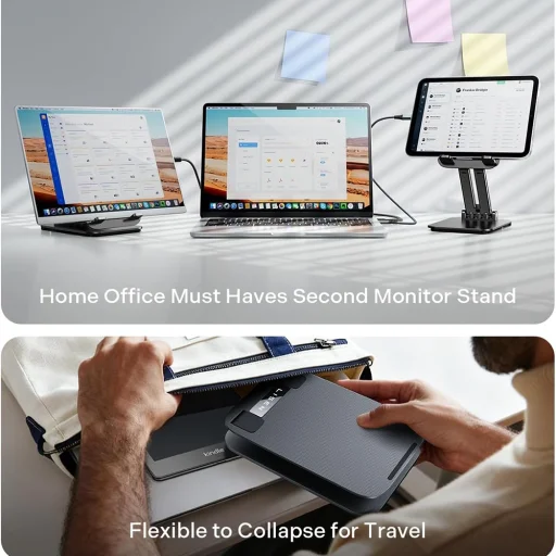 15.9'' Tabletekhez Lisen - Desk Holder (YL0424080007), Állítható, Stabil, Vas, 17.5 x 12.3 x 3.4cm - Fekete - 6