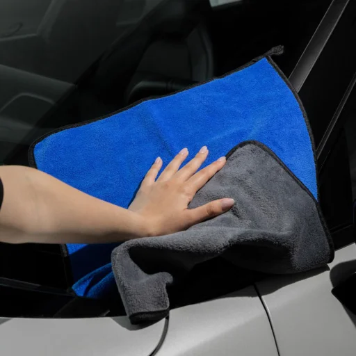 Autó Proove - Autómosó Törölköző Carshine (2 darab) (AACR30000003) - Kiváló minőségű mikroszálas, részletezéshez, 30x30cm - Kék - 7