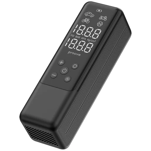 Proove Car Pump Assistant Mini (PPAM85010901) - Hordozható Kompresszor, Digitális Kijelző, Szivargyújtóhoz, 85W - Fekete - 2