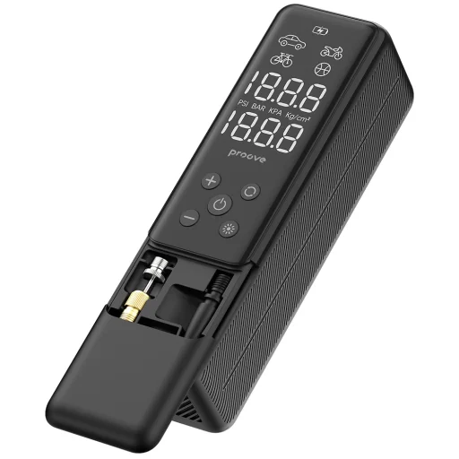 Proove Car Pump Assistant Mini (PPAM85010901) - Hordozható Kompresszor, Digitális Kijelző, Szivargyújtóhoz, 85W - Fekete - 3