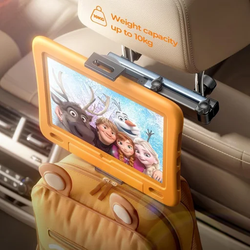 Autó háttámla tartó Lisen YL0423090004, 360°-ban forgatható, állítható, telefonokhoz és tabletekhez 12,9"-ig, Fekete - 6