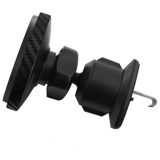 Car Holder Proove - Vezeték nélküli töltővel Grafit Kör (WHGC15010001) - Szellőzőrácshoz, Qi2, 15W, LED jelző - Fekete - 4