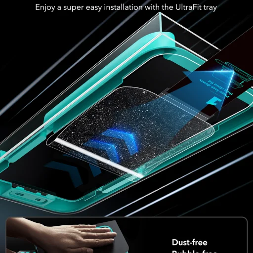 Samsung Galaxy S26 Ultra Fekete ESR Armorite képernyővédő privát mód üvegfólia - 6