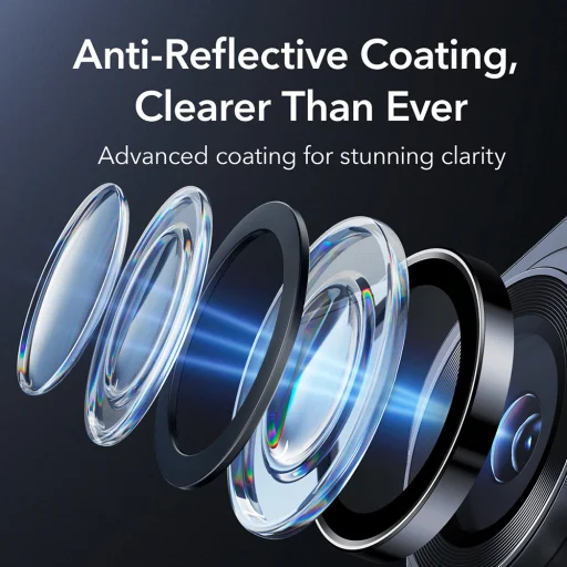 Samsung Galaxy S26 Ultra Fekete ESR - Armorite Kameravédő Lencsék üvegfólia - 4