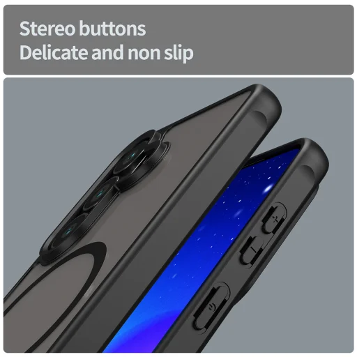 Samsung Galaxy S26 Fekete Techsuit HaloFrost II MagSafe tok - 3