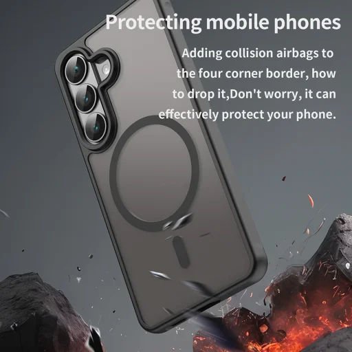 Samsung Galaxy S26 Fekete Techsuit HaloFrost II MagSafe tok - 4