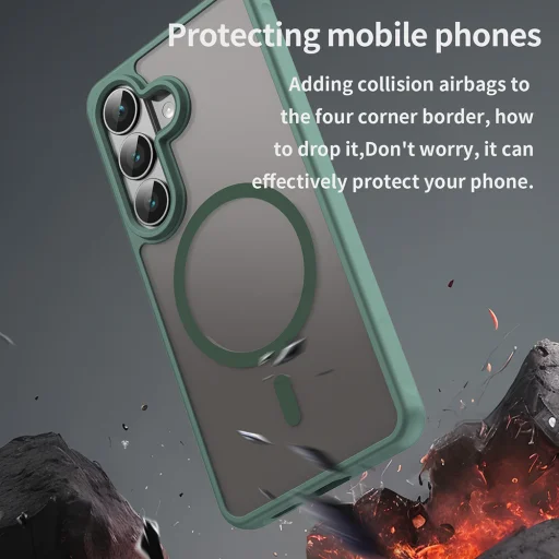 Samsung Galaxy S26 Techsuit - HaloFrost II MagSafe - Zöld tok - 4