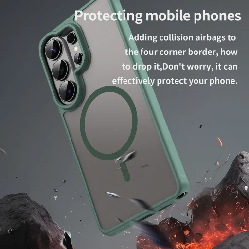 Samsung Galaxy S26 Ultra Zöld Techsuit HaloFrost II MagSafe tok - 3