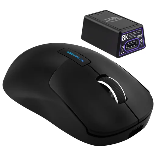  Proove - Vezeték nélküli egér RC Raider 8K (WMRR00122001) - 2.4 GHz, Bluetooth, USB, 6 gomb, 800-32000DPI, 500mAh, 1.5m - Fekete - 2