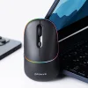  Wireless Mouse Blink Proove - Vezeték nélküli egér irodai használatra, ergonomikus, 2.4GHz, BT5.0, 4 gombos, 800-1600DPI, 650mAh - Fekete thumbnail