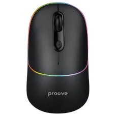  Wireless Mouse Blink Proove - Vezeték nélküli egér irodai használatra, ergonomikus, 2.4GHz, BT5.0, 4 gombos, 800-1600DPI, 650mAh - Fekete