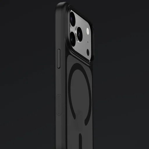 Benks Magnetic Mist Metal Frame tok (A069) iPhone 17 Pro-hoz szürke (Kamera vezérlőgomb), - 16