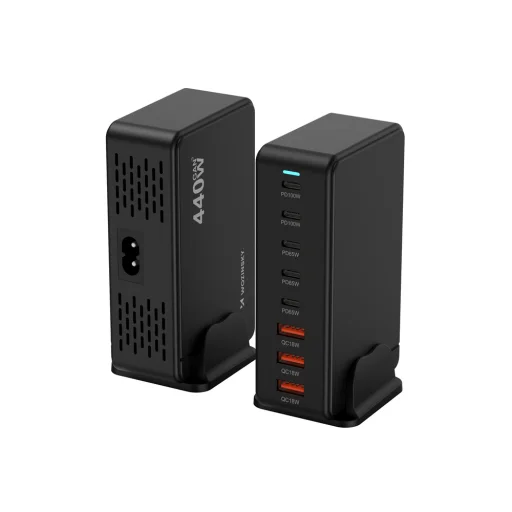 Wozinsky WSL-440 440W GaN QC3 Töltőállomás - Fekete - 2