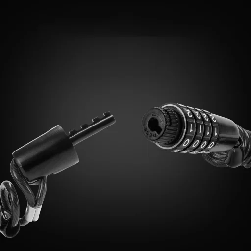 Wozinsky WBN-01R vízálló bicikli és bukósisak zár, 4-jegyű kombináció - fekete - 11