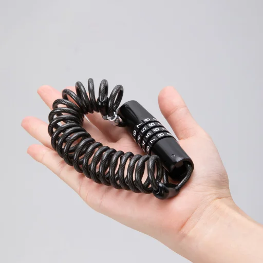 Wozinsky WBN-01R vízálló bicikli és bukósisak zár, 4-jegyű kombináció - fekete - 5