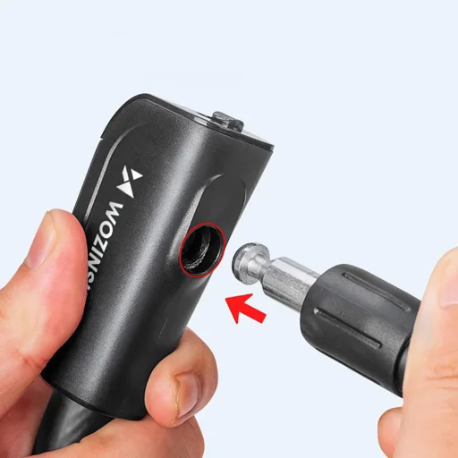 Wozinsky WPB-01R Hordozható Biciklizár Lopásgátló Kábellel és 2 Kulccsal Elektromos Kerékpárokhoz és Motorkerékpárokhoz - Fekete - 8