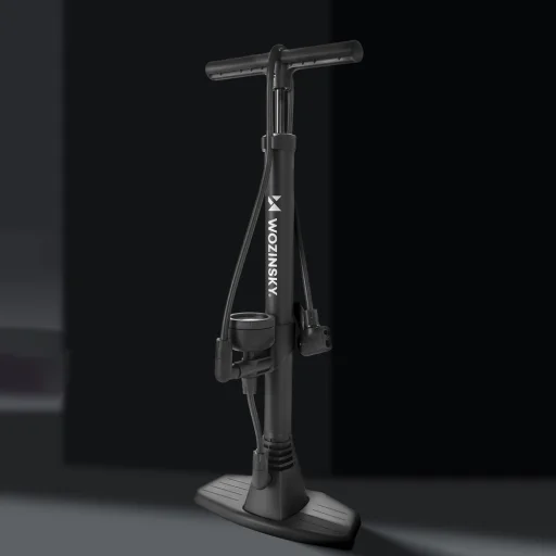 Wozinsky WPR-02 Padlóra helyezhető biciklipumpa - Fekete - 6