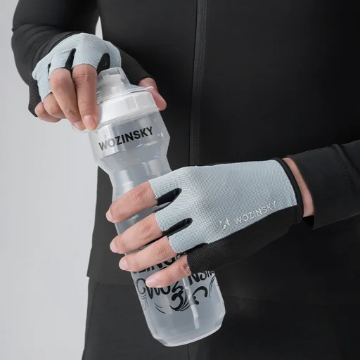 Wozinsky WRR-02M kerékpáros kesztyű méret M - szürke - 4