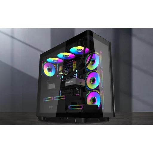 DarkFlash DS900G számítógépház (fekete) - 8