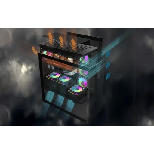 DarkFlash DS900G számítógépház (fekete) - 9