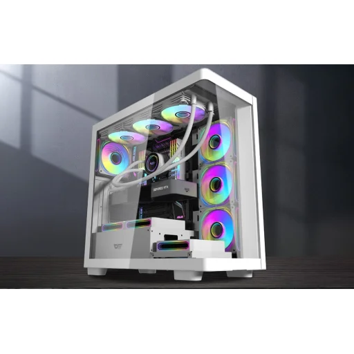 DarkFlash DS900G számítógép ház Fehér (ventilátorok nélkül) - 6