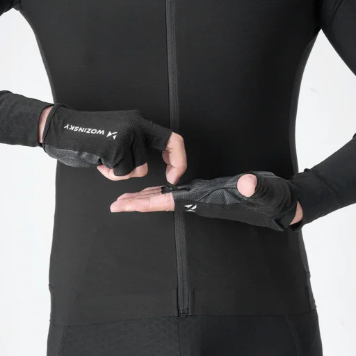 Wozinsky WRR-01M kerékpáros kesztyű méret M - fekete, - 10