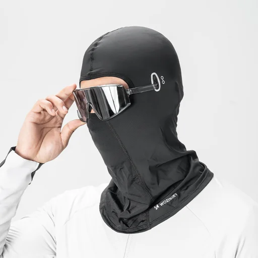 Wozinsky WKM-02B balaclava arcmaszk bicikli motoros balaklava szemüvegnyílással - fekete - 2