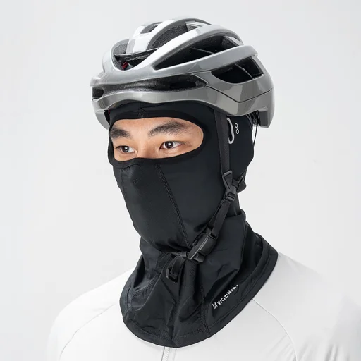 Wozinsky WKM-02B balaclava arcmaszk bicikli motoros balaklava szemüvegnyílással - fekete - 4