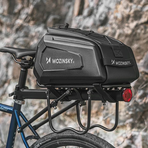 Wozinsky WSR-01B biciklis csomagtartó oldaltáska 9l - Fekete - 11
