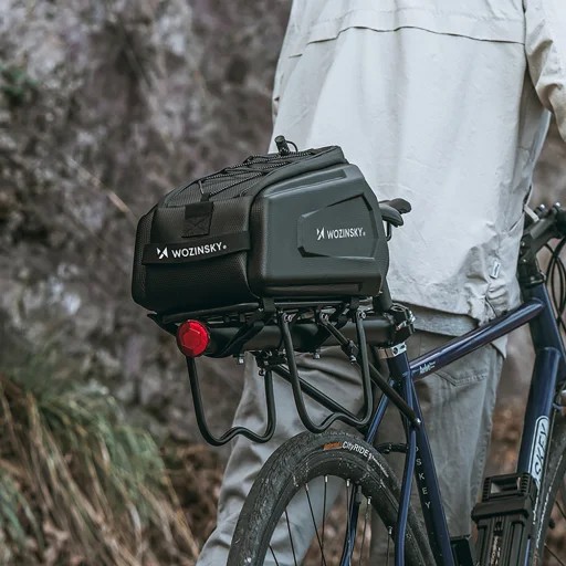 Wozinsky WSR-01B biciklis csomagtartó oldaltáska 9l - Fekete - 12