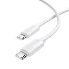 Borofone Kábel BX123 Leya - Type C to Type C - PD 60W 3A 1 méter fehér