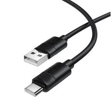 Borofone BX123 Leya kábel - USB to Type-C - 36W 3A 1 méter fekete