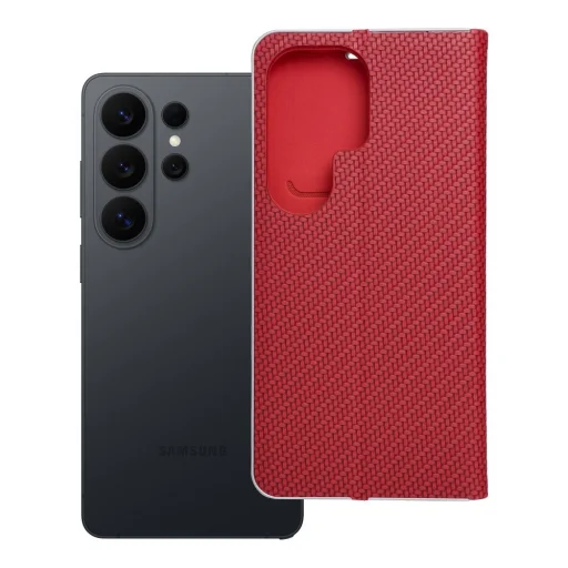 Samsung Galaxy S26 Ultra tok LUNA Book Carbon piros - 15