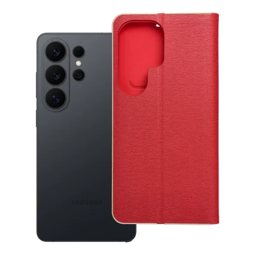 Samsung Galaxy S26 Ultra LUNA Book arany piros tok - 7