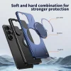 Samsung Galaxy S26 Ultra Magsafe kihajtható támasztékkal TPU + PC Hybrid tok (Kék) thumbnail