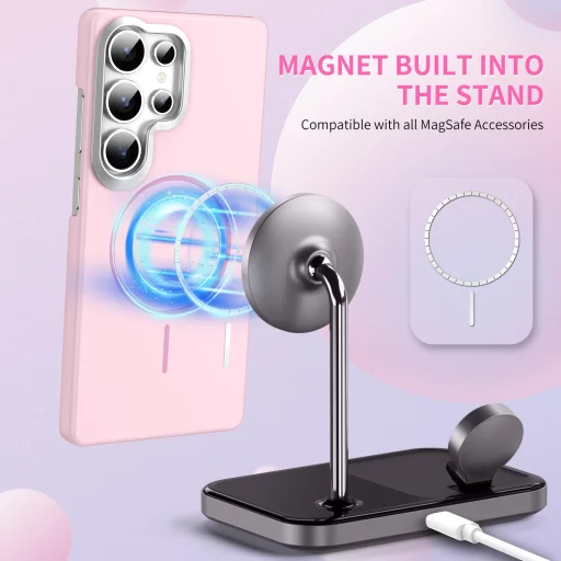 Samsung Galaxy S26 Ultra Armor MagSafe Ütésálló tok (Rózsaszín) - 4