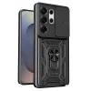 Samsung Galaxy S26 Ultra Slide-es Kameravédős TPU + PC Tok (Fekete) thumbnail