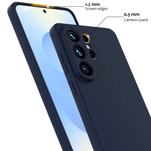 Samsung Galaxy S26 Ultra Ütésálló Szilikon MagSafe Telefon Tok (navy kék) - 2