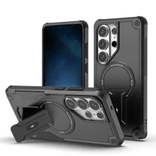 Samsung Galaxy S26 Ultra Armor MagSafe PC + TPU Tok támasztékkal (fekete)